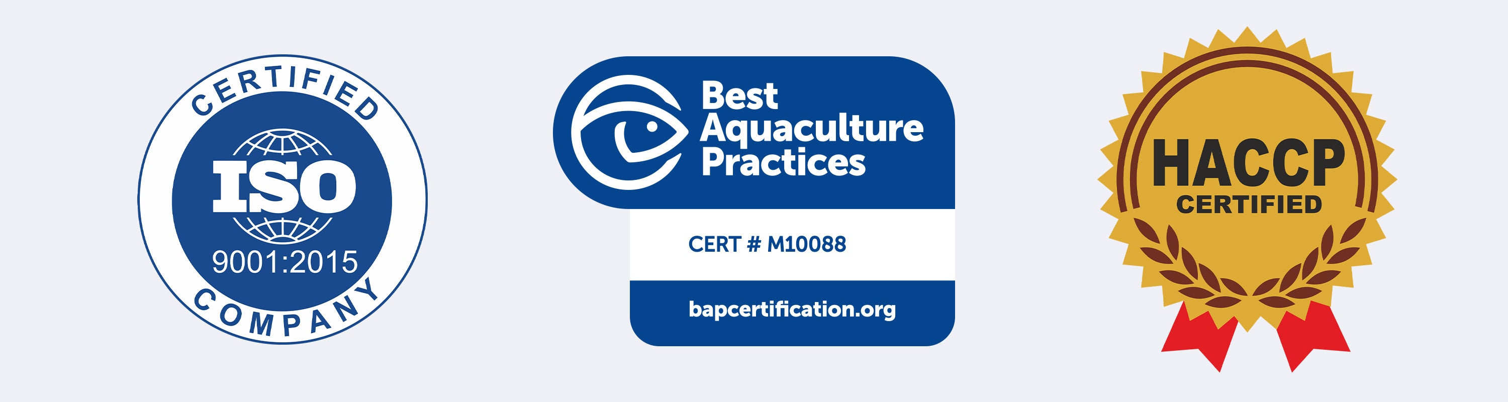 Intan Ornamental Fish Food ISO Certified, Best Aquaculture Practices BAP CERT # M10088, HACCP Certified