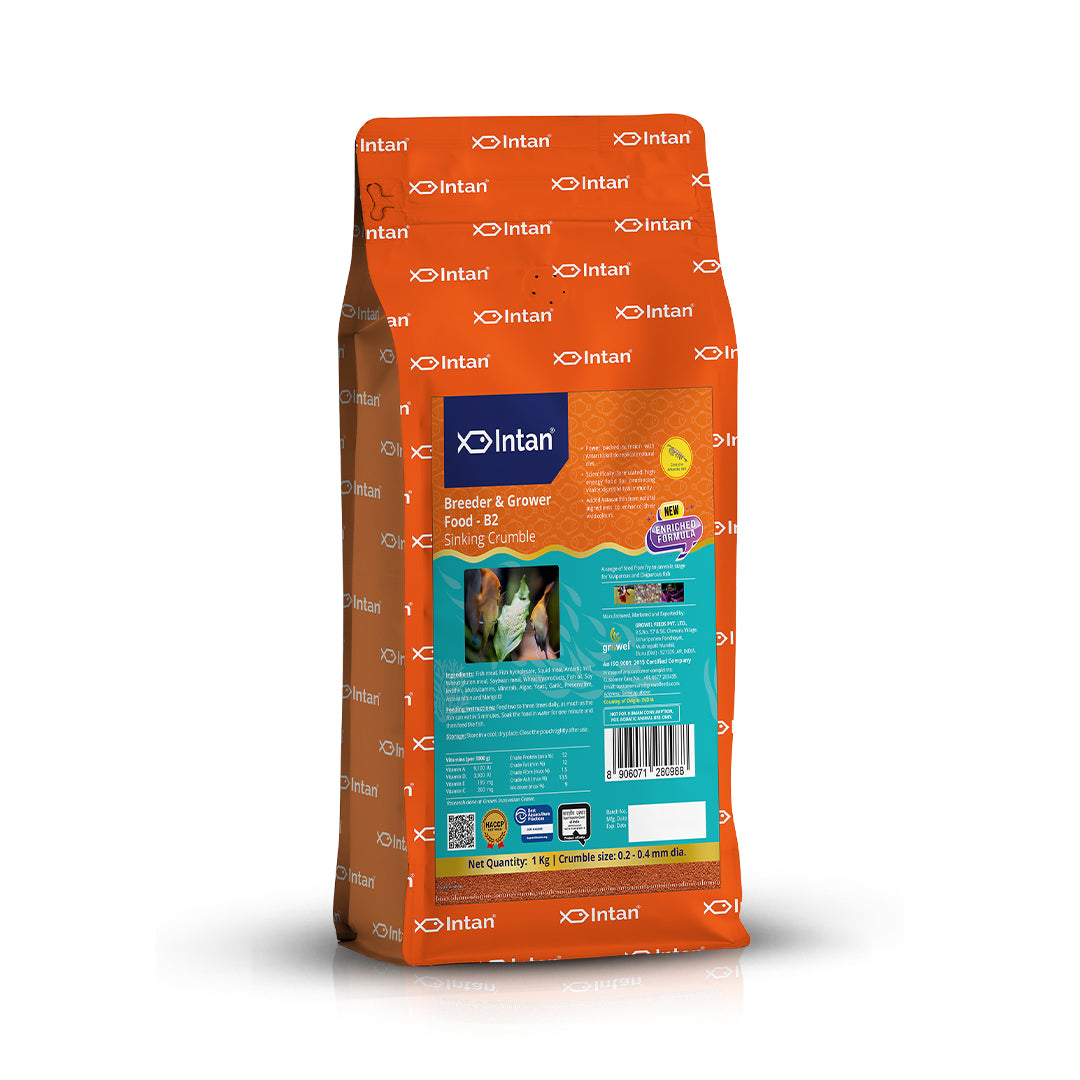 Intan Breeder & Grower Food - B2 | Slow Sinking Fish Food