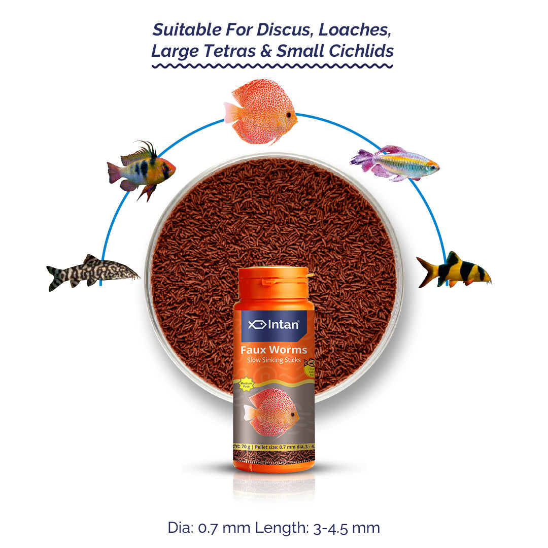 Intan Faux Worms - Slow Sinking Fish Food